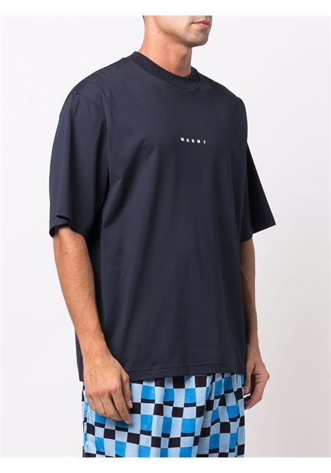 logo t-shirt man navy MARNI | HUMU0223P1 USCS87LOB99